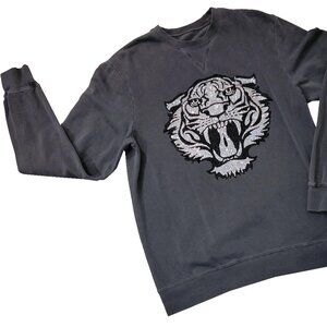 Wild Tiger Men's Vintage Gray LS Shirt